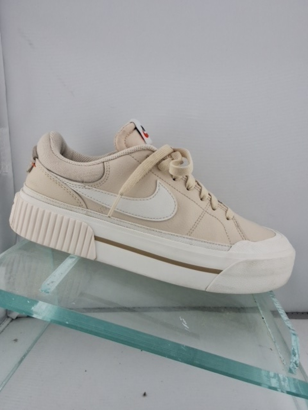 Nike Blaer Beige Low-Top Sneakers with White Swoosh